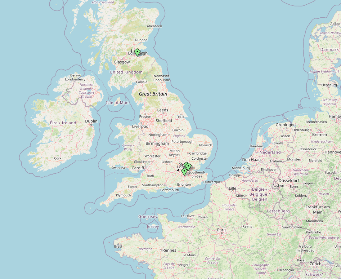 This map shows Autumn OARC Portable Day Locations