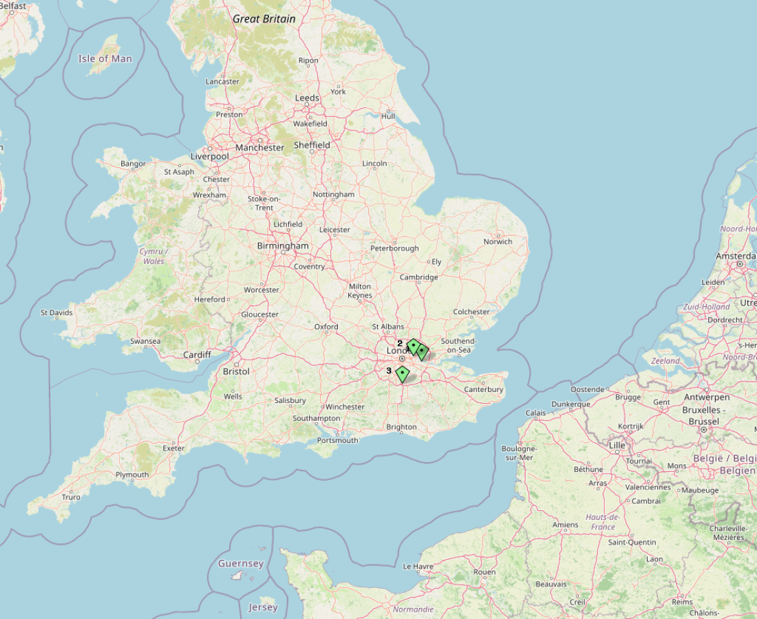 This map shows Autumn OARC Portable Day Locations