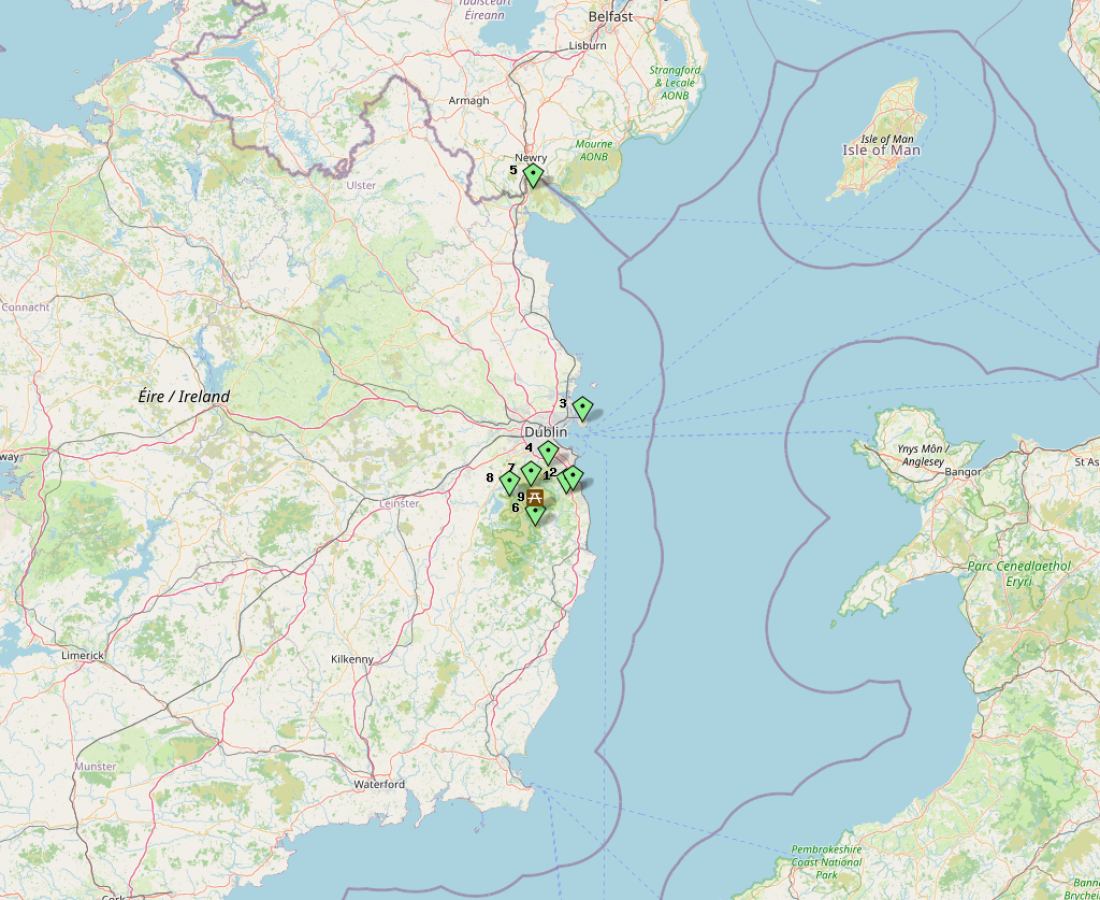 This map shows Xmas LARC Portable Day Locations