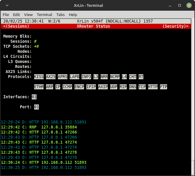 Xrouter in terminal